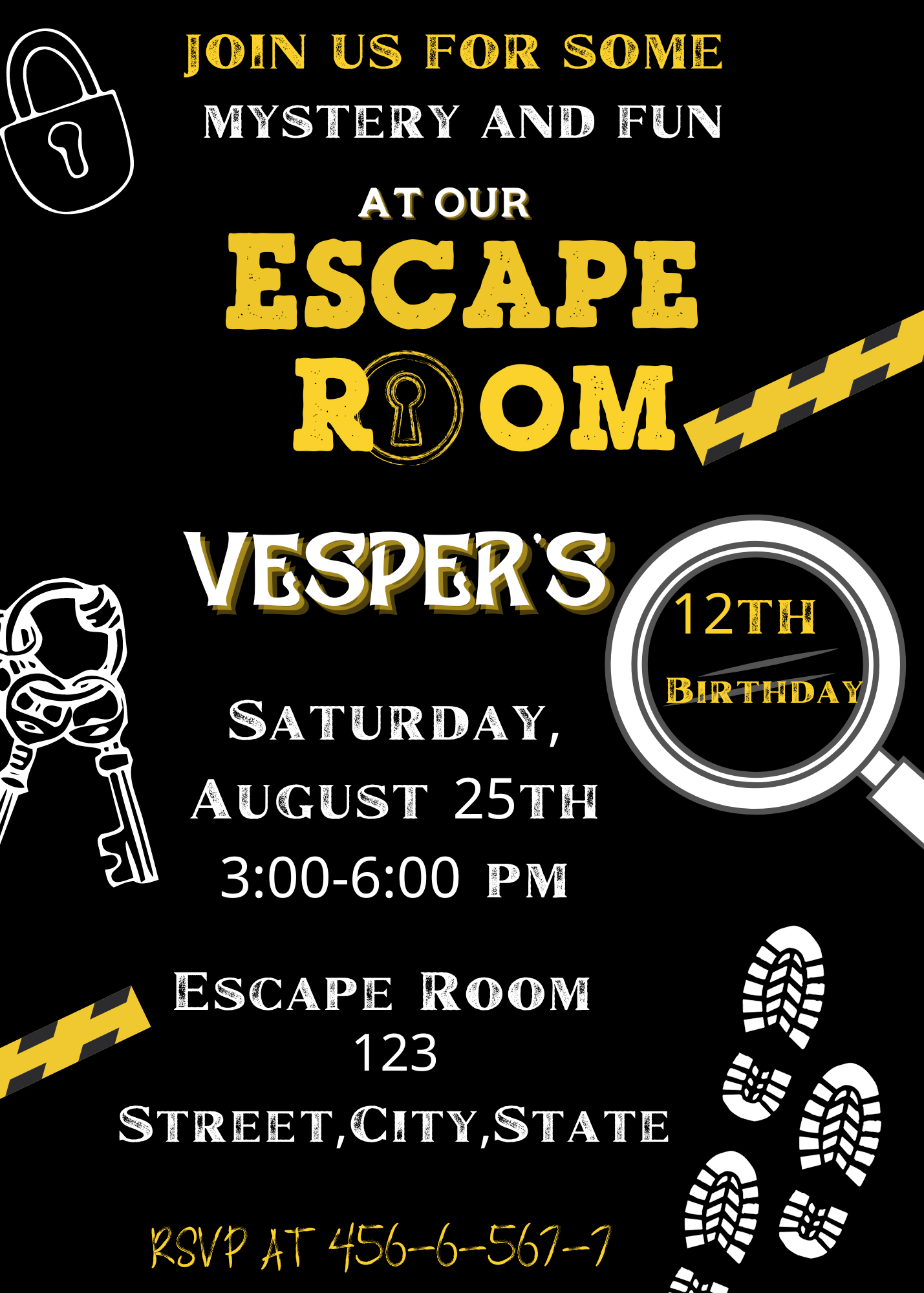 Unravel the Mystery: Escape Room Birthday Invitation Ultimate Celebration Adventure