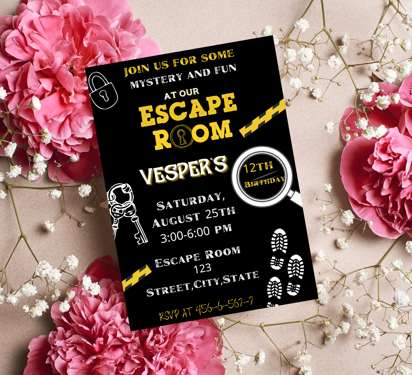 Unravel the Mystery: Escape Room Birthday Invitation Ultimate Celebration Adventure