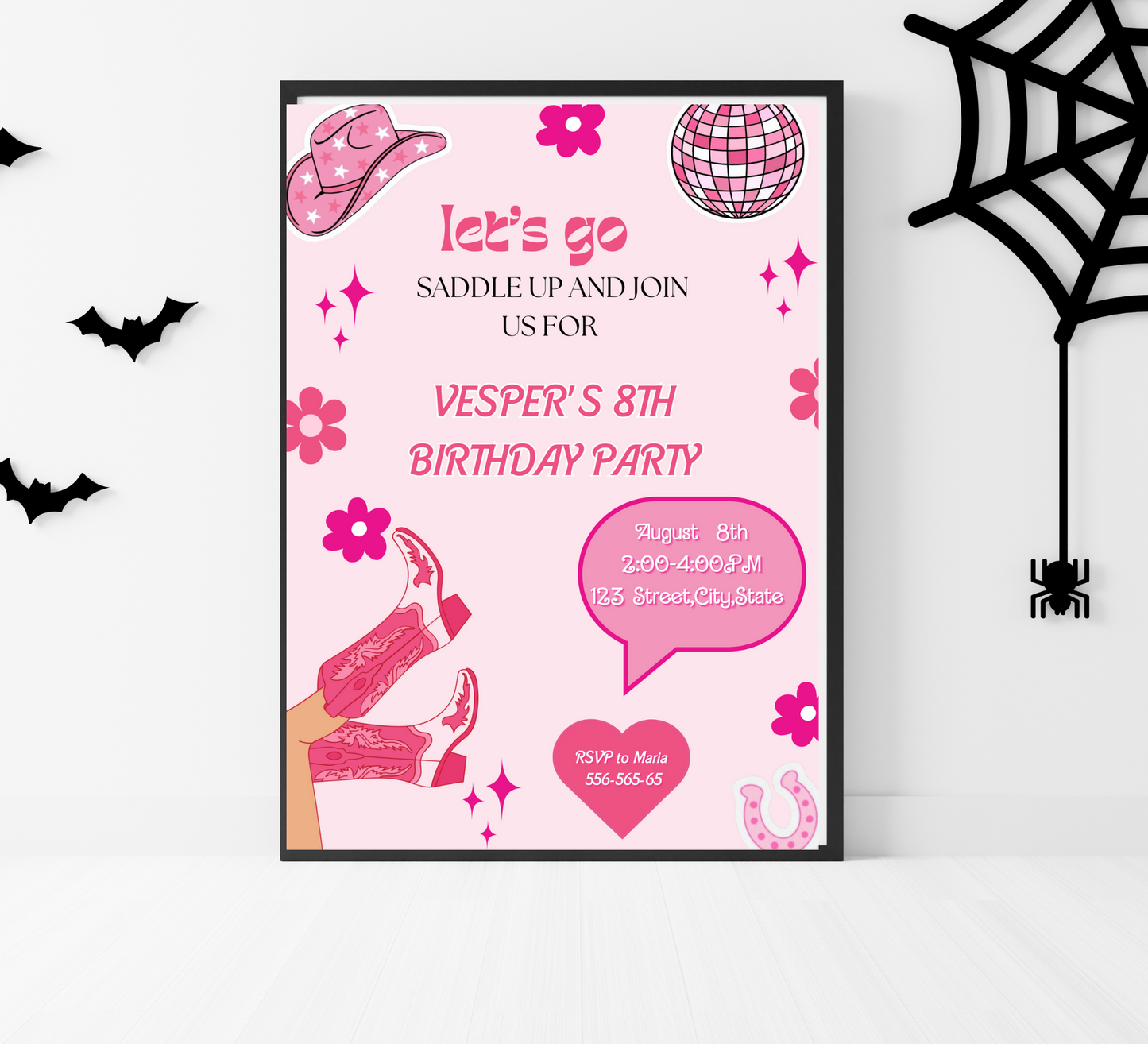 Barbie Pink Cowboy Birthday Invitation: Yeehaw Celebration for Your Little Cowgirl