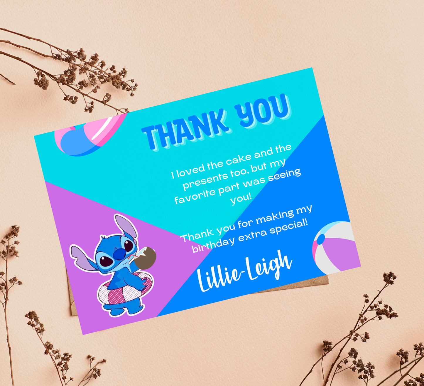 Stitch Pool Birthday Splash Party Invitation | Lilo & Stitch Birthday Bash Celebration