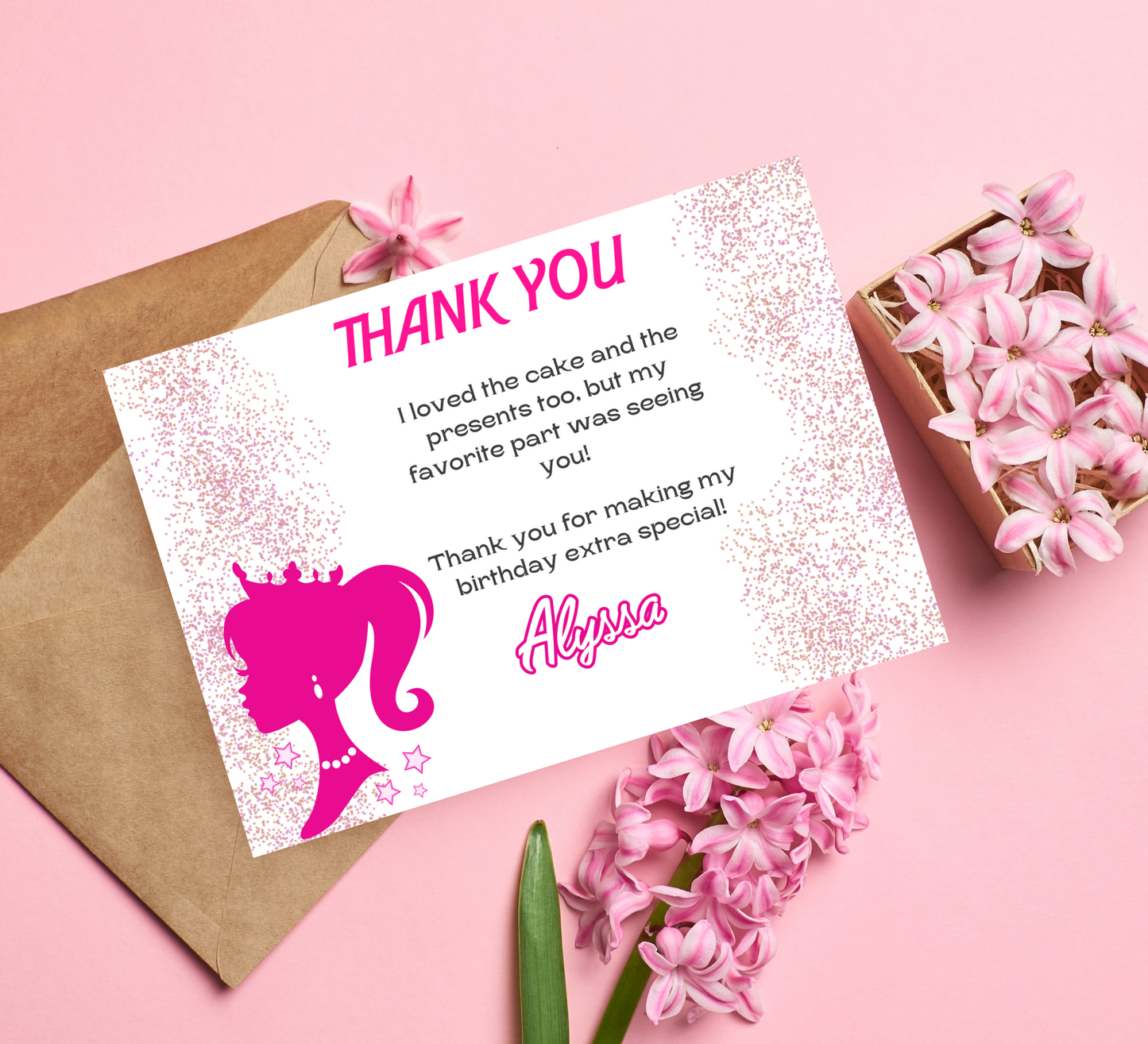 Barbie Pink Birthday Party Invitation | Girly Barbie Doll Theme | Printable Invite for Girls"