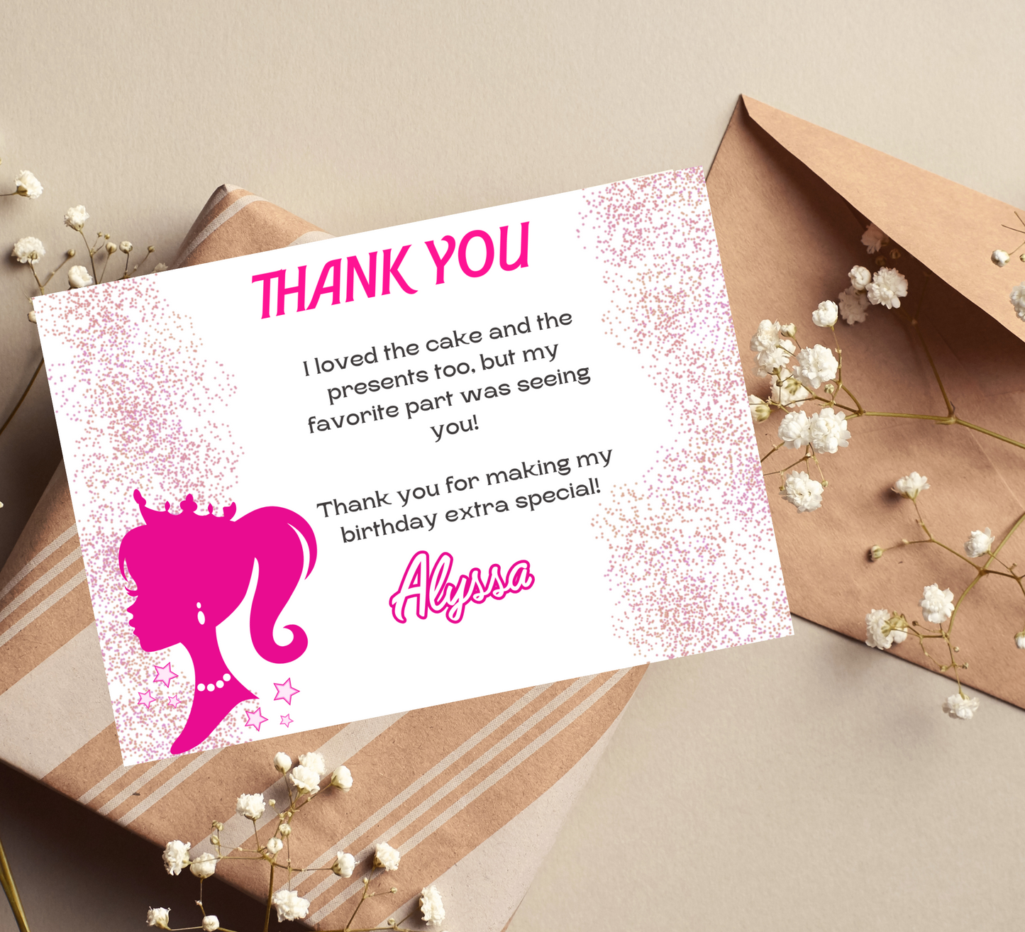 Barbie Pink Birthday Party Invitation | Girly Barbie Doll Theme | Printable Invite for Girls"