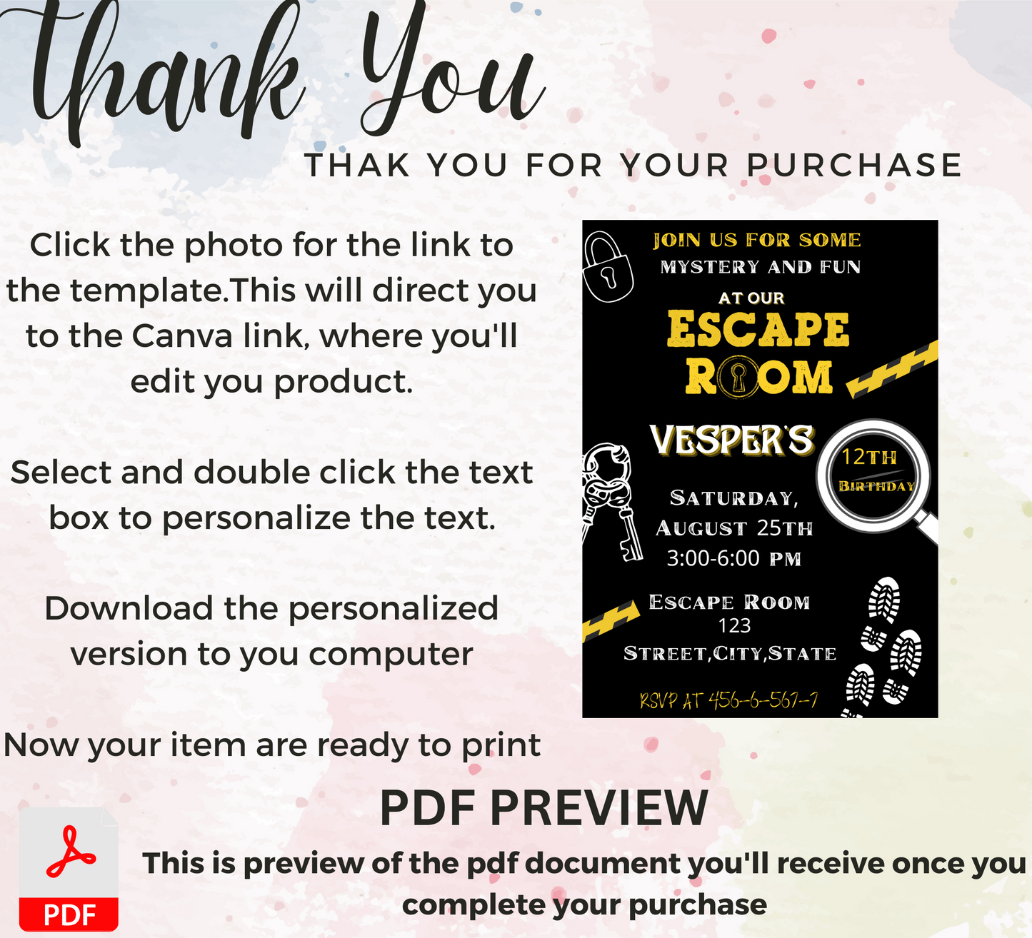 Unravel the Mystery: Escape Room Birthday Invitation Ultimate Celebration Adventure