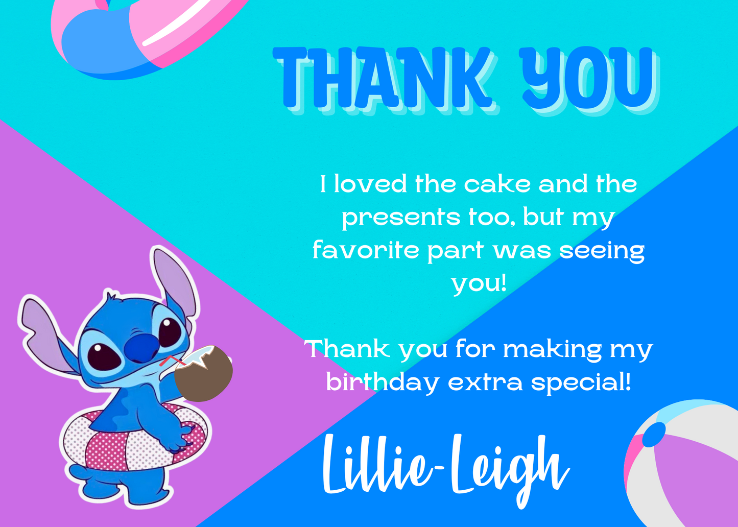 Stitch Pool Birthday Splash Party Invitation | Lilo Stitch Birthday Bash Celebration